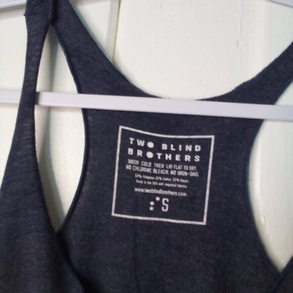 Two Blind Brothers Tank Top Women S Sleeveless Racer Back Soft Stretch Gray - Picture 10 of 13